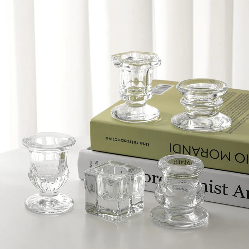 bougeoir transparent classique gravé décoration intérieure rond table mariage cadeau erotique