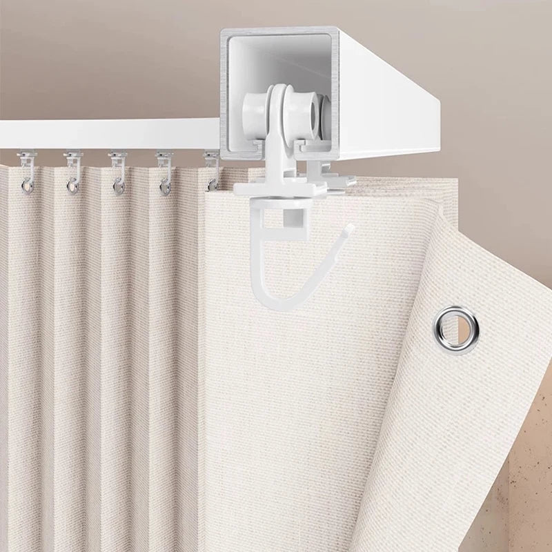 rideau douche texturé barre acier inoxydable tissu opaque moderne minimaliste douchette mélangeur thermocouple