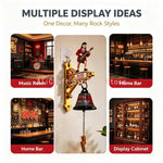 cloche murale acdc or rouge figurine angus young sonnette décoration vintage métal figurine rock
