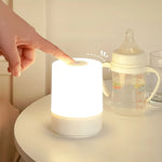 veilleuse led table nuit lampe desk rechargeable tactile dimmable blanc orange
