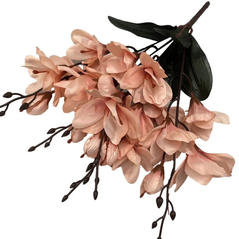 bouquet artificiel fleurs magnolia soie blanc bleu violet rouge intérieur décoration maison anniversaire fête