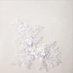applique textile fleurs brodées doré clair mariage tissu microfibre 3d opaquement broderie fine