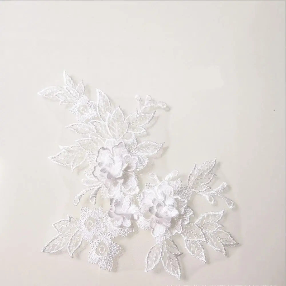 applique textile fleurs brodées doré clair mariage tissu microfibre 3d opaquement broderie fine