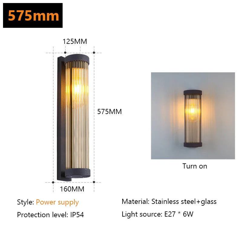 lampe murale gris moderne rayures verticales éclairage extérieur résistante intempéries led rechargeable occlusion abatjour