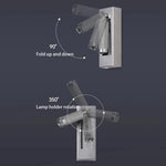 lampe murale moderne bras articulé bronze noir gris doré texturée chambre coucher