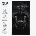 serviette plage imprimé jaguar noir moderne grande taille absorption rapide polyester haute qualité