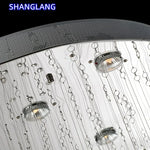 lustre moderne transparent suspendues acier inoxydable led salon grande taille facile certifications multiples