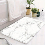 tapis bain antidérapant marbre moderne blanc gris absorption rapide lavable machine salon entrée