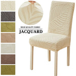 Housse chaise moderne imprimée feuilles beige clair élasthanne polyester universelle mariage banquet
