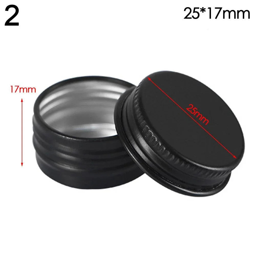 pots aluminium hermétiques rechargeables crème baume cosmétique moderne noir doré rose gris mat