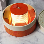lampe poser multicolore imprimé floral moderne chaîne bois led rechargeable chambre étude