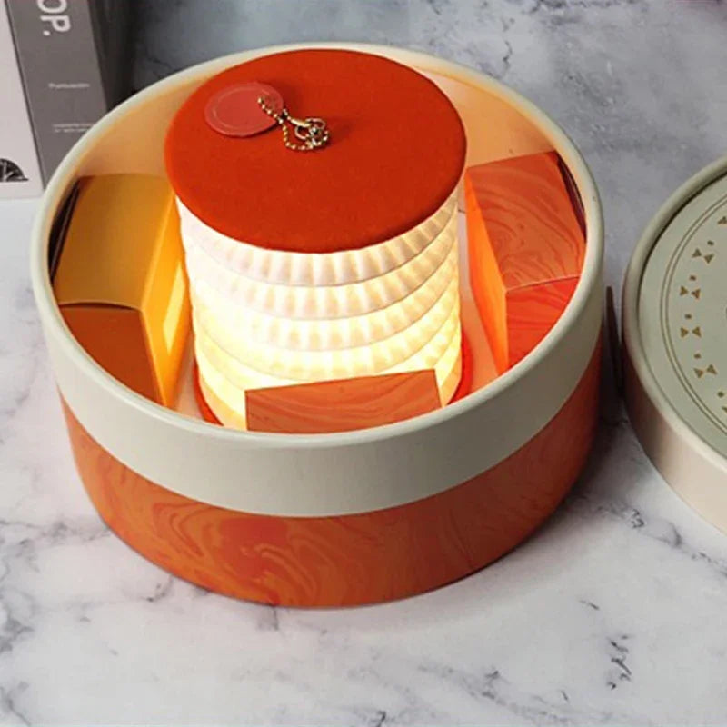 lampe poser multicolore imprimé floral moderne chaîne bois led rechargeable chambre étude