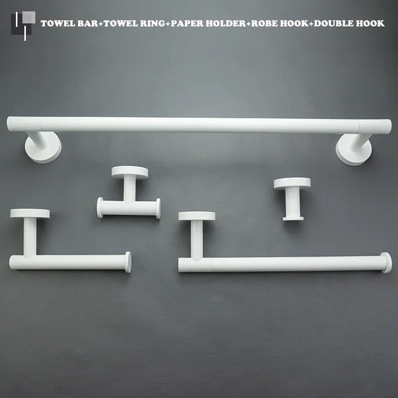 porte serviettes blanc moderne adhésif set accessoires salle bain papier toilette brosse dents