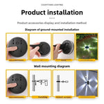 lampe murale solaire noire blanche moderne ip44 led jardin extérieur décoration vis fixation rond