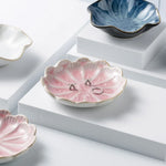 assiettes bijoux rose clair blanc bleu clair texture marbrée moderne élégant opacité