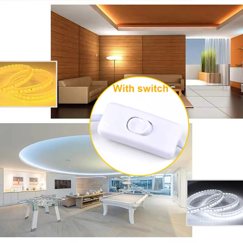 ruban led flexible 120 led blanc moderne 3000k 6000k étanche clips