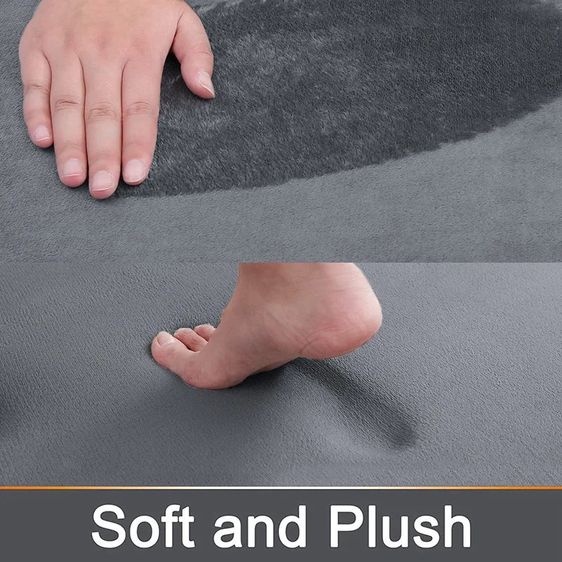 tapis bain mousse mémoire forme gris doux moderne salle bain absorbant épais lent rebond