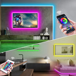 ruban led flexible multicolore rayures concentriques moderne télécommande application usb éclairage décoration festive