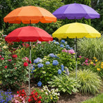 parasol télescopique réglable protection uv plantes pot fibre végétale noir bleu rose rouge vert