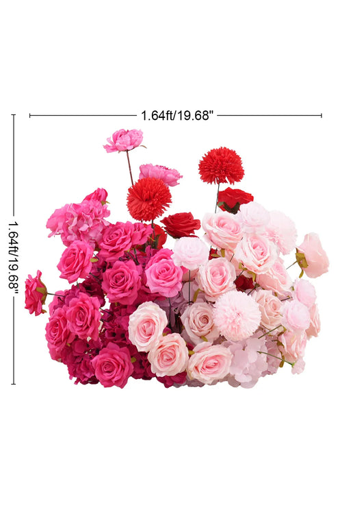 arche fleur artificielle rose blanc rouge décoration mariage anniversaire fête décoration événementiel élégante
