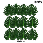 feuilles artificielles vert doré feuilles tropicales moderne extérieur décoration anniversaire mariage baby shower piquet