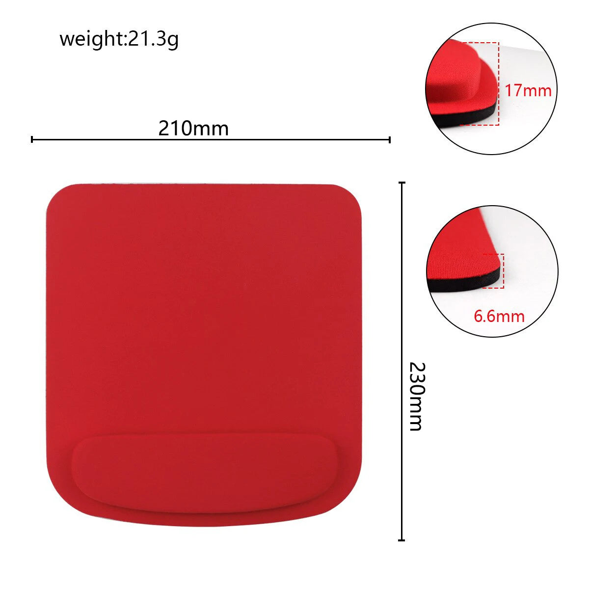 tapis souris ergonomique noir gris orange rouge adhésif doux moderne fonctionnel repose poignet