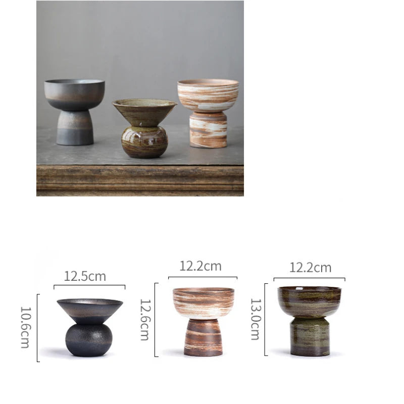 bol céramique moderne marbré couleur marron beige gris artisanal table thé decoration