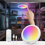 lampe moderne blanc rechargeable usb détecteur mouvement télécommande ajustement luminosité couleur