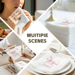 serviettes table mariage blanc rose pâle arc text bienvenue sophia shower papier classique festif