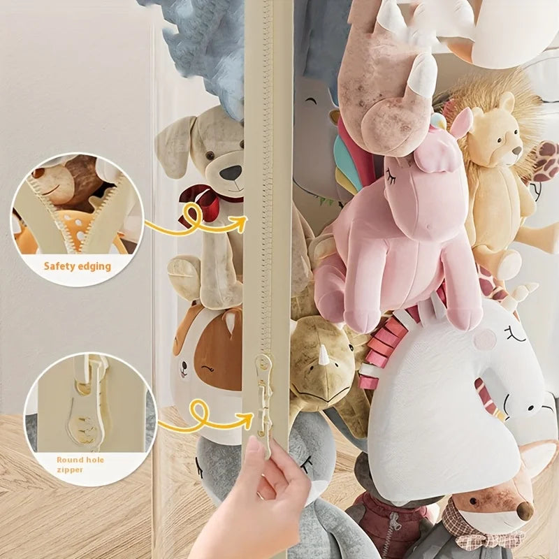boîtes rangement jouets transparentes moderne rose clair pliables multifonctions organisation enfants storage zipper toy