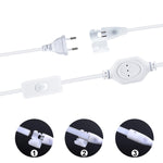 Ruban lumineux LED blanc moderne interrupteur tactile clips fixation transformateur d’éclairage EU US plug