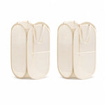 panier rangement pliable tissu polyestère beige clair maille moderne jouets rangement