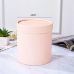 boîtes rondes unies moderne opaques rose clair noir argenté rose pâle vert clair beige