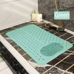 tapis bain antidérapant gris beige vert moderne bosses géométrique opaquet fonctionnel