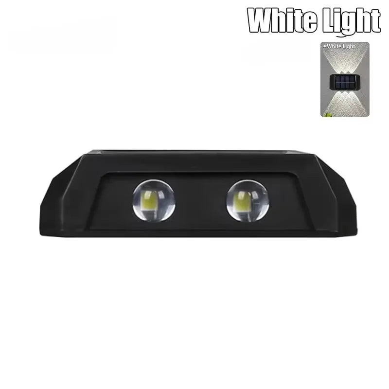 lampe murale solaire contemporaine noire panneau solaire intégré automatique minimaliste