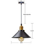 lampe suspendue industrielle noir doré mat éclairage salon chambre noir doré