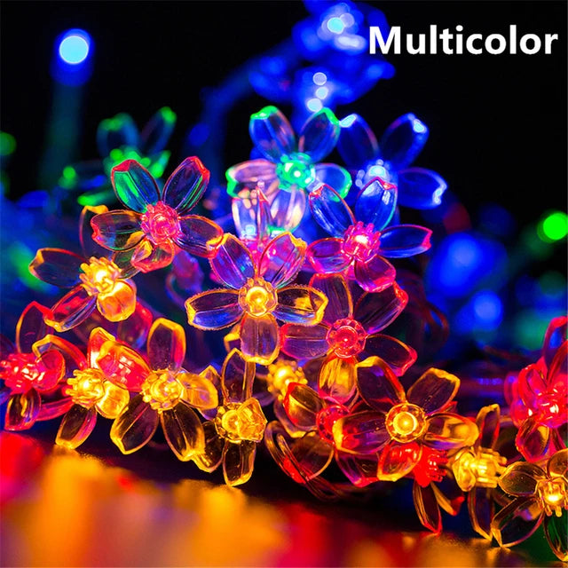 guirlande lumineuse fleurs multicolore moderne décorations intérieur mariage noël led usb