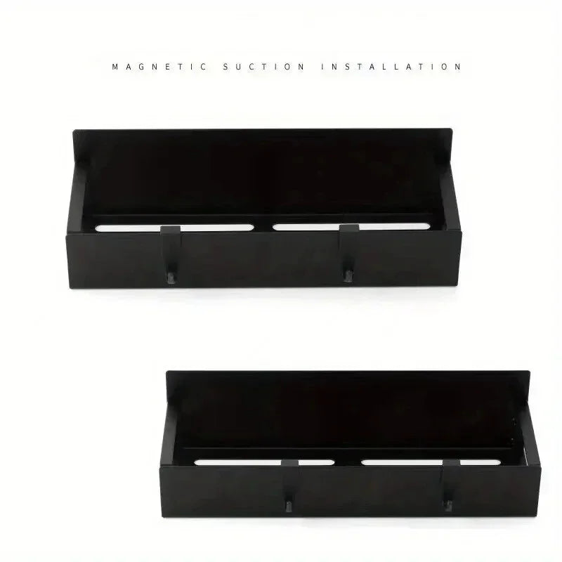étagère murale aimantée noire réutilisable moderne petite taille grande ABS