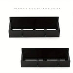 étagère murale aimantée noire réutilisable moderne petite taille grande ABS