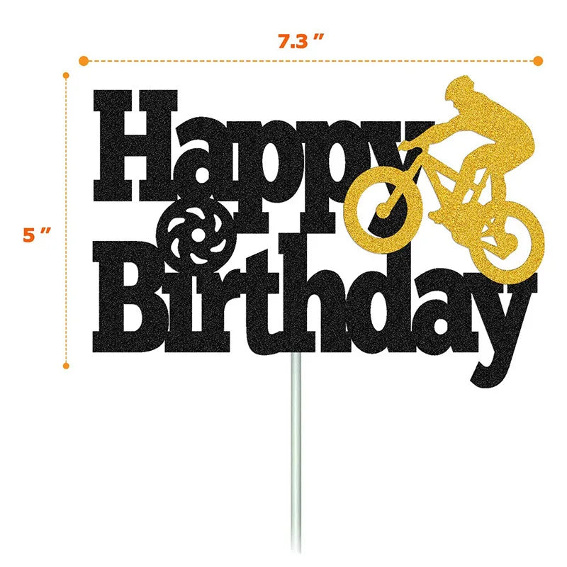décoration gâteau lettres sports icônes happy birthday musique fête pique