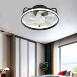 ventilateur lampe led noir blanc moderne télécommande lames transparentes chambre maison