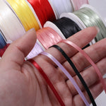 rubans satinés 3mm rouge blanc rose violet noir vert jaune bleu clair classiques opaques