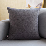 coussin carré décoratif moderne housse tissée polyester salon gris bleu vert fermeture éclair