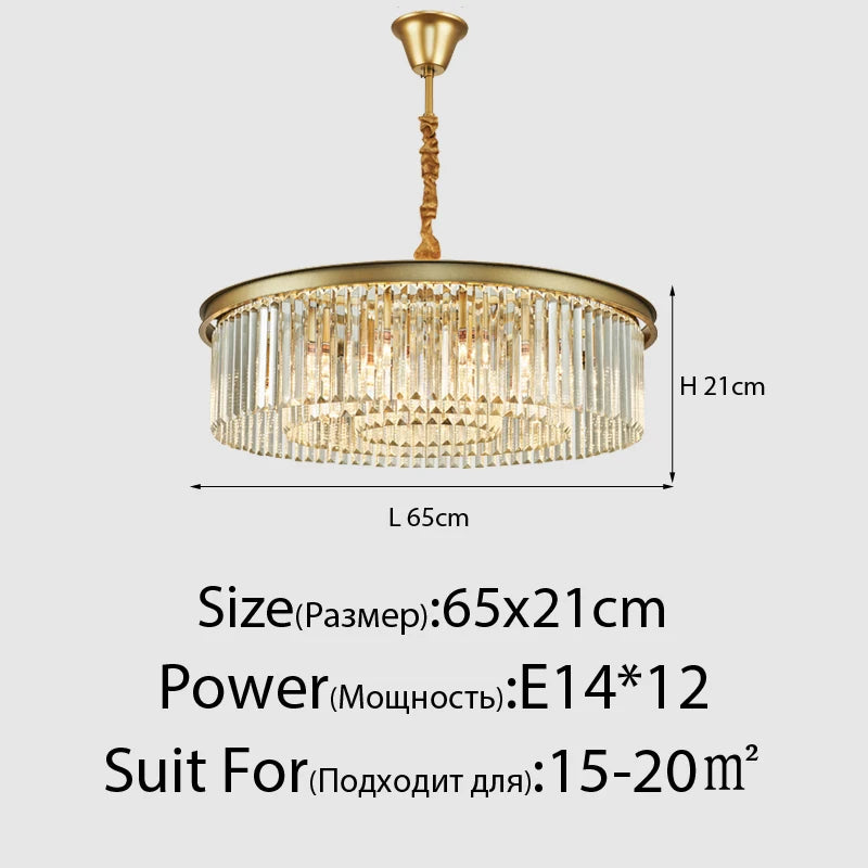 suspension lumineuse moderne cristaux noir doré led élégante tringle chambre salon
