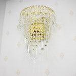 applique murale classique cristal doré transparent élégante maison vintage deco lumière