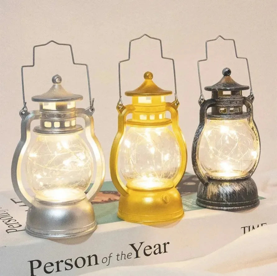 Lanterne décorative vintage blanc doré noir citrouille support bougie annuaire métallique maison festive