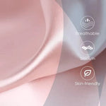 protège oreiller satin rose pâle moderne confortable lit soie douce lisse opaque couple beauté