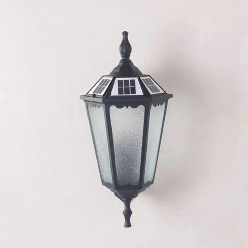 lampe murale solaire éclairage extérieur étanche ip44 led noir classique transparent oeilletsextérieur villa jardin