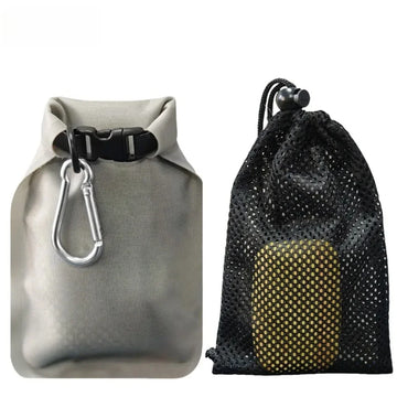 sac rangement voyage imperméable caoutchouc utilitaire serviettes microfibre serviettes toile filet clips anneaux métalliques