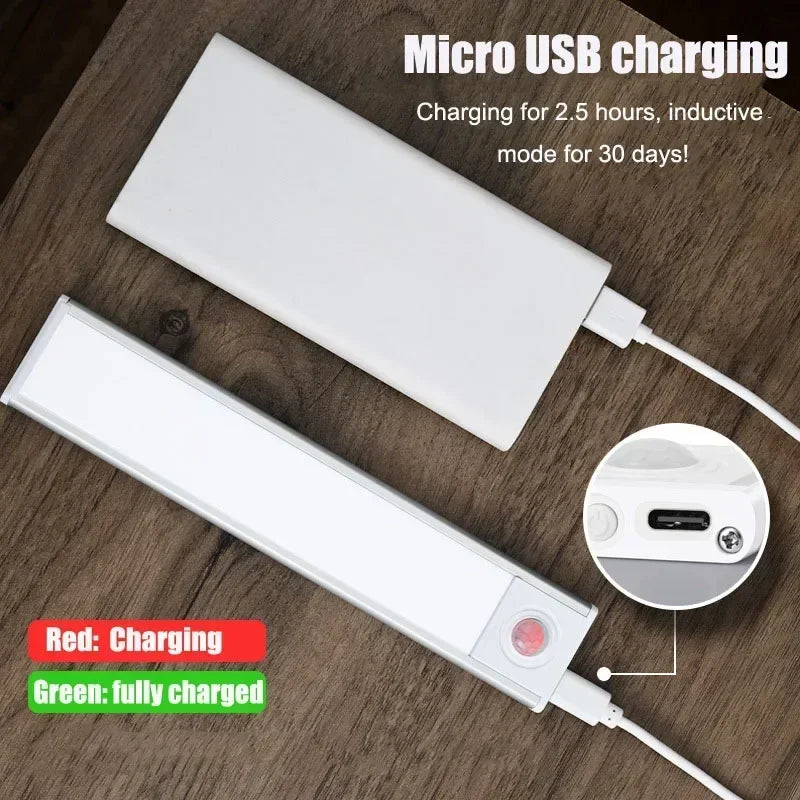 lampe led sans fil détecteur mouvement rechargeable usb decoration chambre moderne minimaliste